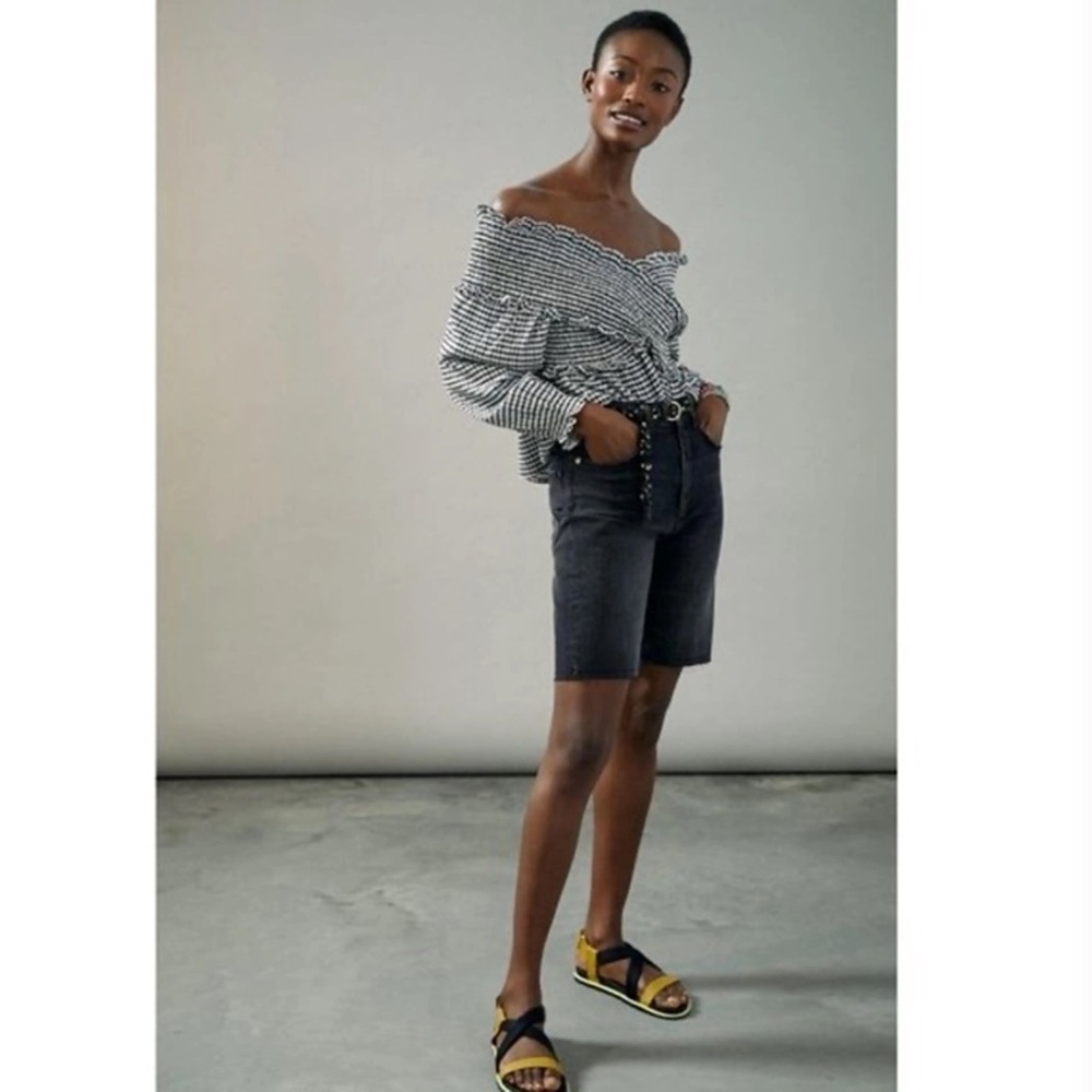 Pilcro for Anthropologie black denim short